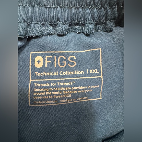 Figs Yola Wide Leg Scrub Pants Womens Size XXL Deep Reef Color Nurse Dental - Picture 5 of 11